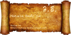 Hatala Beáta névjegykártya